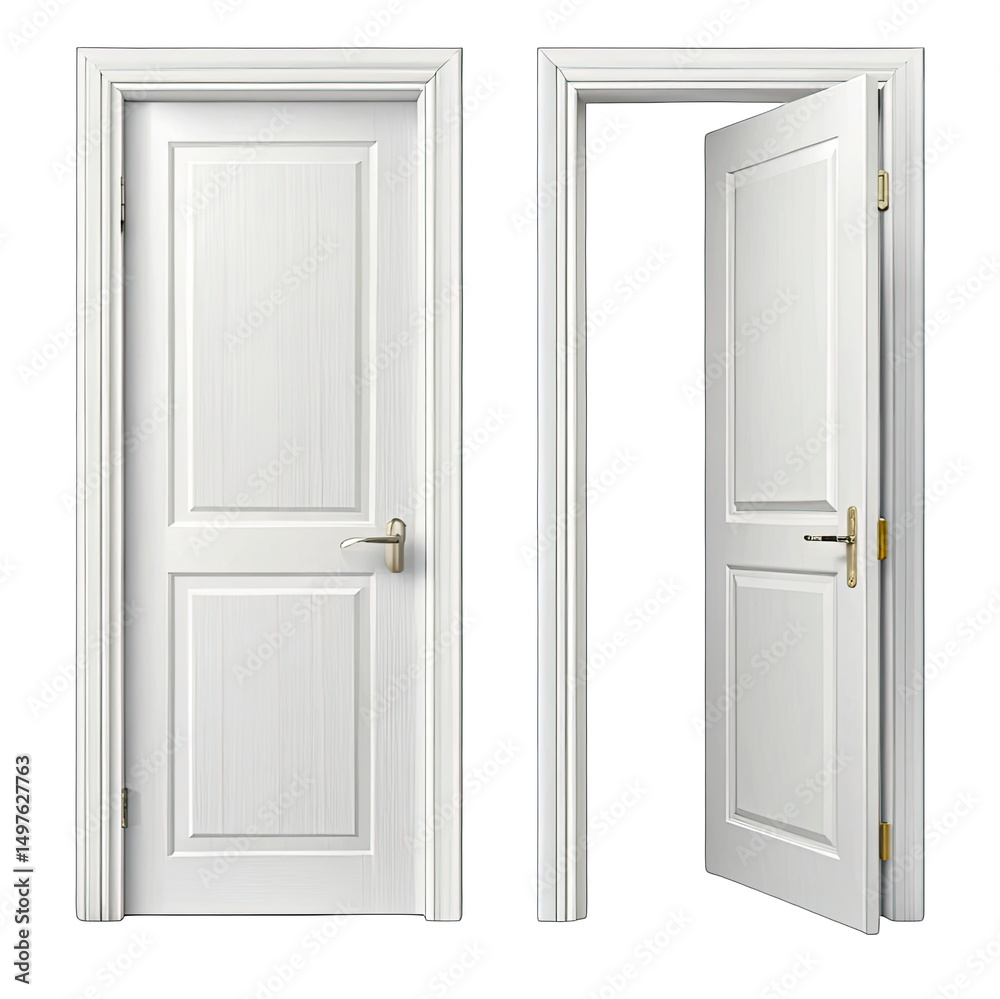 open door isolated on white open door isolated on white