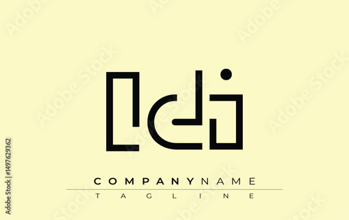 LI abstract letter design. Modern Business Logo Design With Abstract Typography and Contemporary Style
