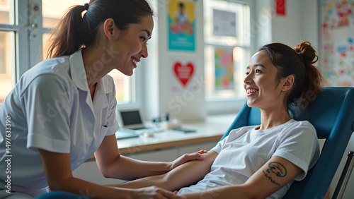 doctor talking to patient