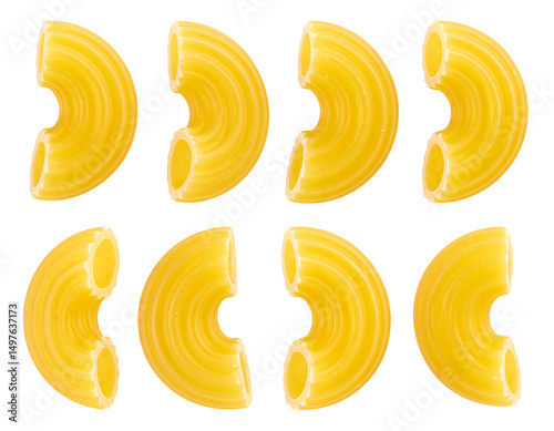 Pasta, segmented, close-up