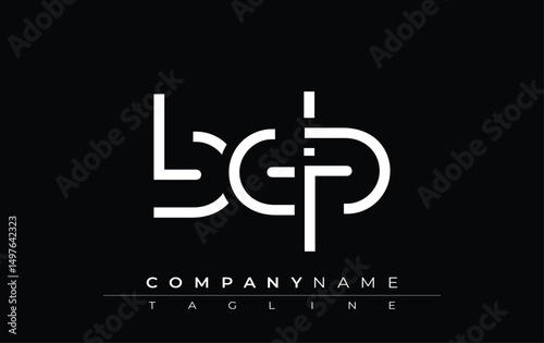 BDP abstract letter design. Modern Business Logo Design With Abstract Typography and Contemporary Style