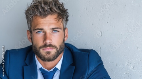 Stylish man in a blue suit