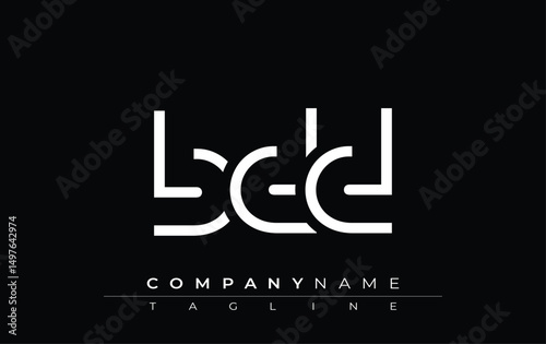 BDD abstract letter design. Modern Business Logo Design With Abstract Typography and Contemporary Style