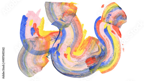 Abstract watercolor swirls in vibrant primary and secondary colors, perfect for artistic and creative projects.