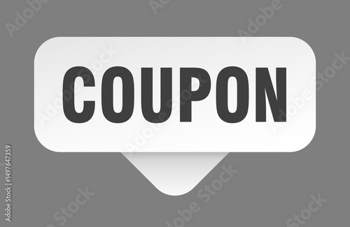 coupon sticker. coupon sign isolated on gray background