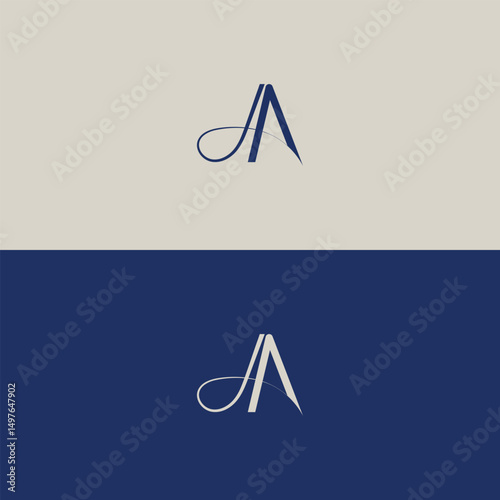 letter ja logo icon design vector design template inspiration