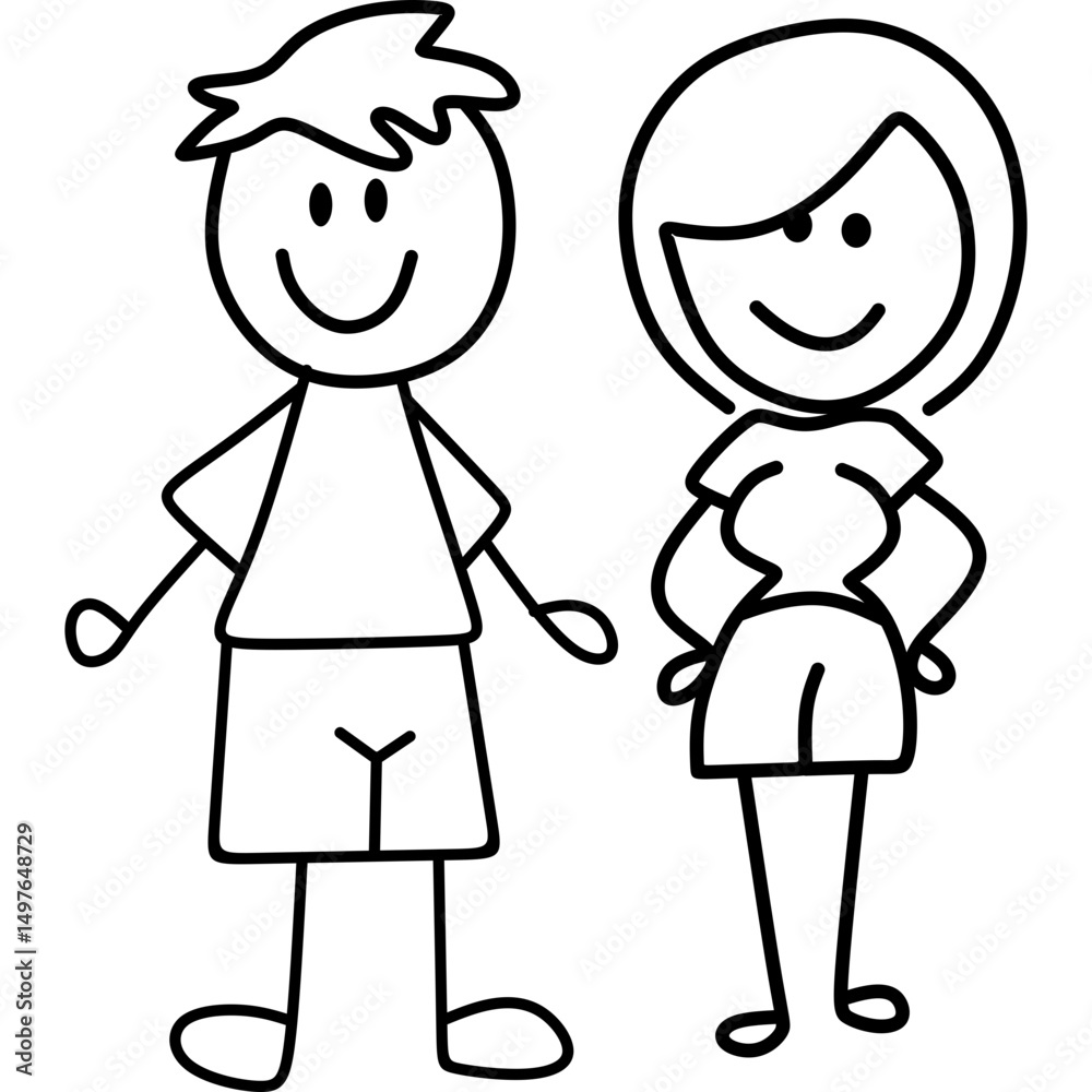 Stick figures vector Stick figures vector