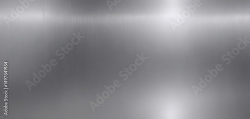 Modern aluminum backdrop, silver metallic gradient pattern, contemporary, industrial