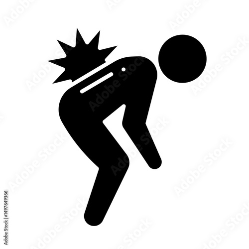 Backache glyph icon

