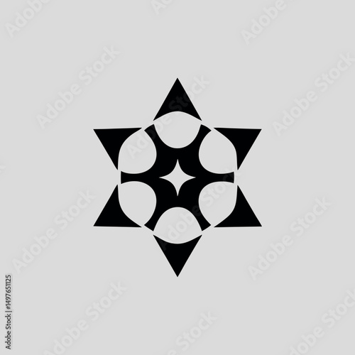 Pentagonal logo icon design moderate complexity