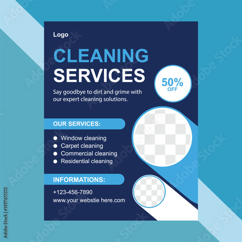 Professional Cleaning Service Flyer Poster Print Ready Design