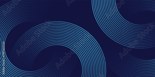background. Modern shiny blue circle lines pattern. Futuristic technology concept. Suit for cover, poster, banner.