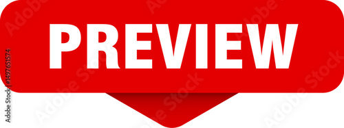 preview sticker. preview sign on transparent background