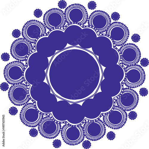 Intricate Mandala Design with Floral and Geometric Patterns – Detailed Symmetrical Ethnic Art, Boho Style Illustration for Meditation, Yoga, Spirituality, and Decorative Background Use madala eps 10 