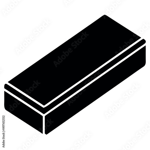 Single eraser icon design flat clean isolated