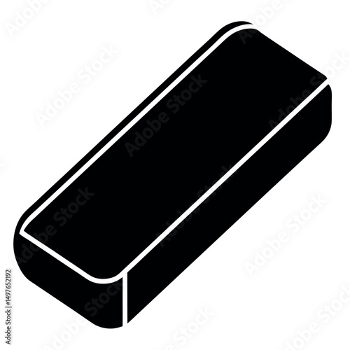 Single eraser icon flat design clean look isolated