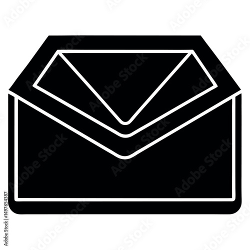 Clean inbox icon flat design vector graphic
