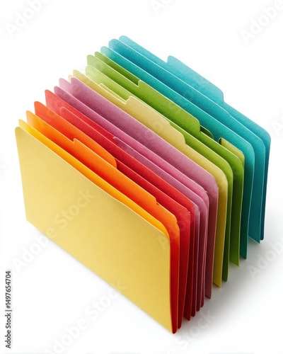 A stack of colorful file folders, ready to organize your life!