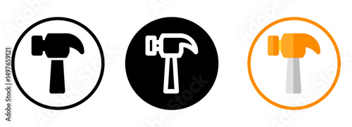 hammer, hammer icon, vector illustration

