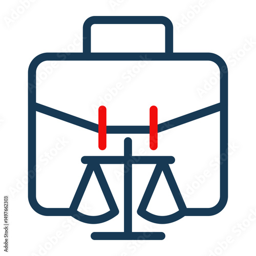 Briefcase Icon # Notary Pack Themes # Outline Color Style
