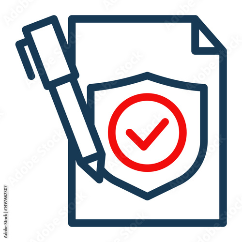 Privacy Icon # Notary Pack Themes # Outline Color Style