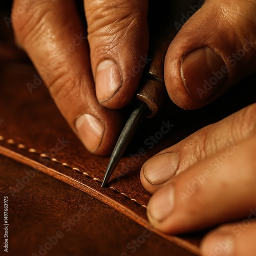 Sewing leather