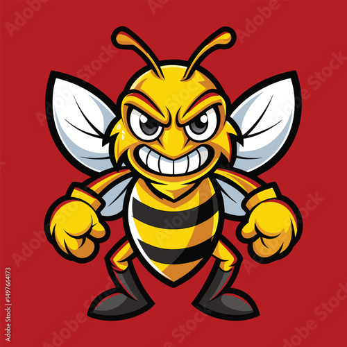 242 Vactor   Cartoon Bee Bee Yellow Character Honey silhouette image of Bee 
