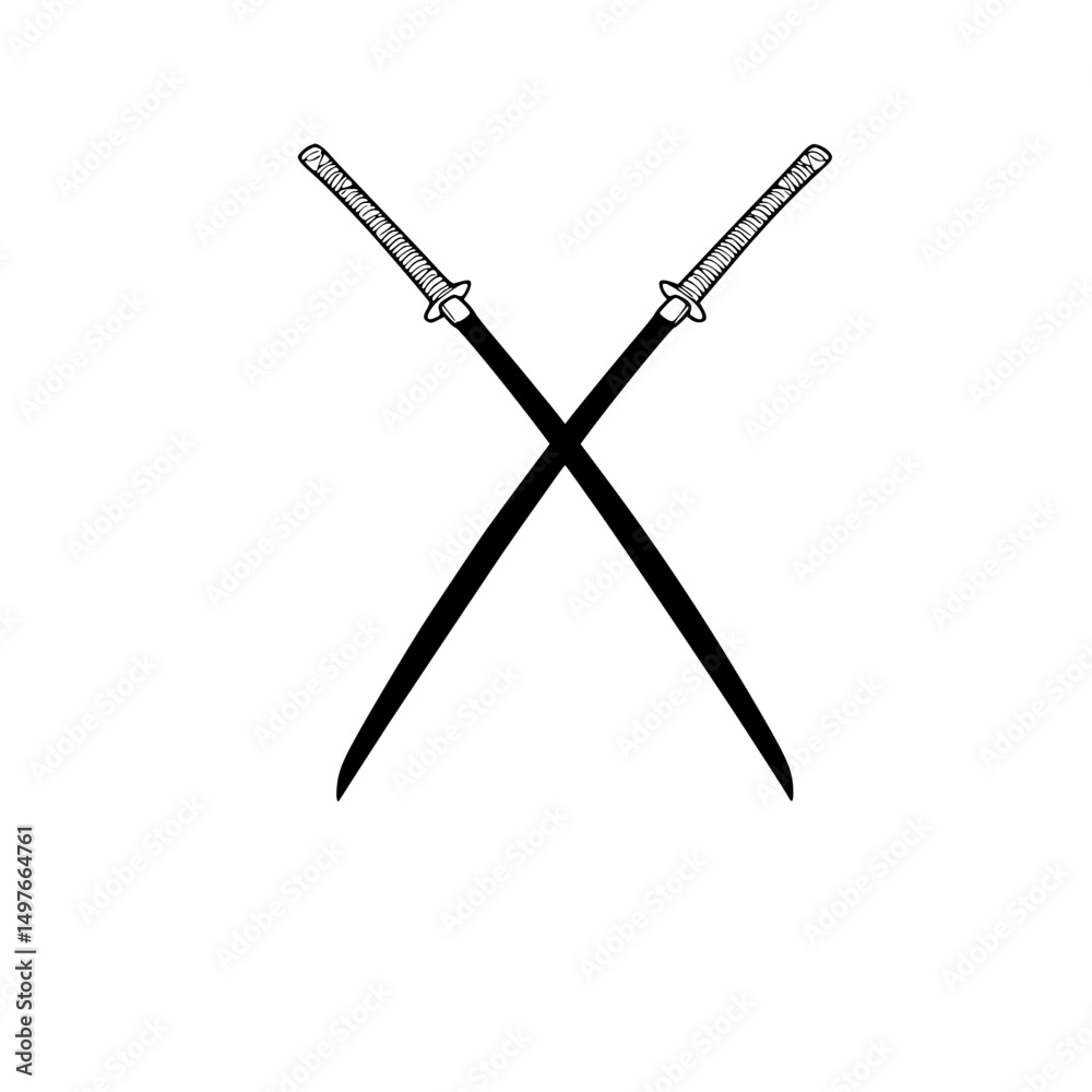 Naklejka premium vector illustration of a sword