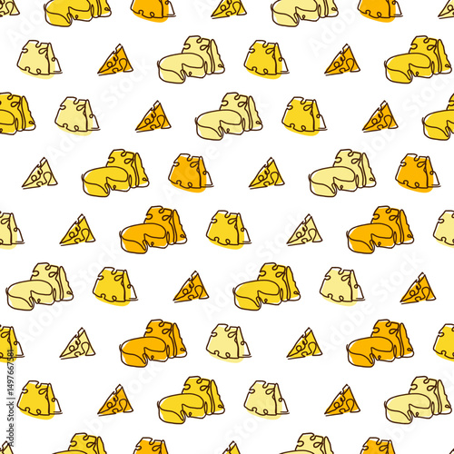 Aged Harmony Cheese Delight Temptations Pattern can be use for background and apparel design