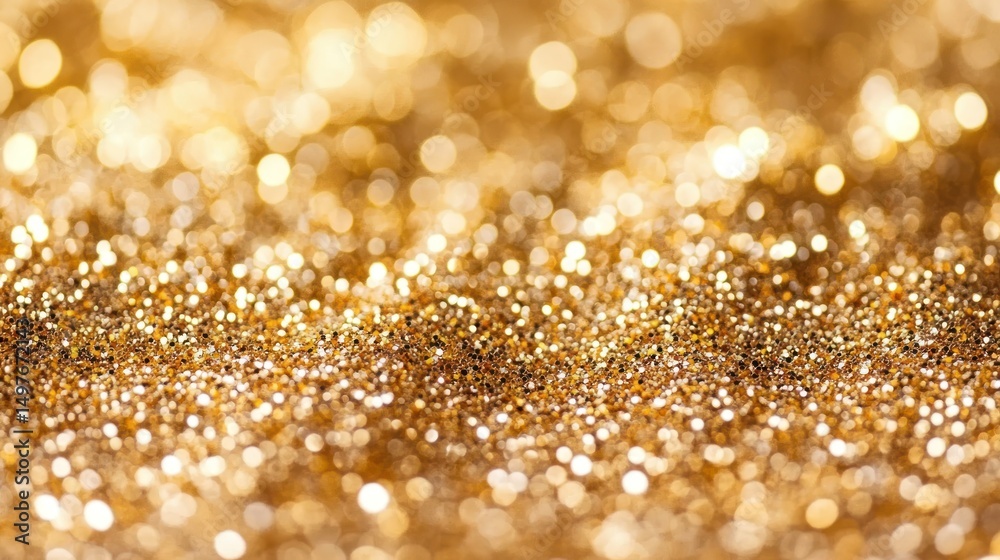 Golden glitter bokeh background Golden glitter bokeh background