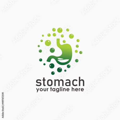 Stomach logo design concept, Stomach with Colorful logo design Template Vector, medical logo inspiration