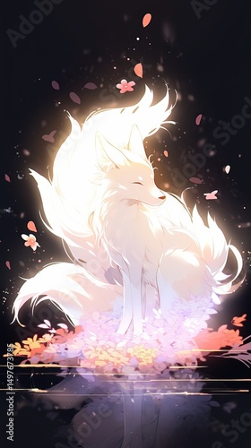 Magical fox illustration