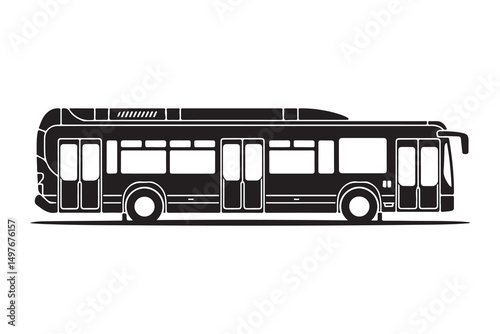 Red double decker London bus vector illustration