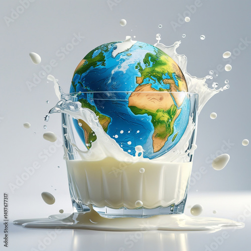 world milk day concept.
