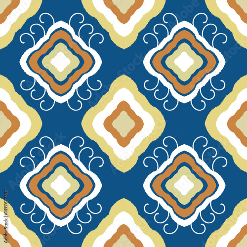 Colorful geometric pattern, white isolate background