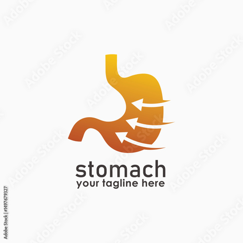 Stomach logo design concept, Stomach with Colorful logo design Template Vector, medical logo inspiration