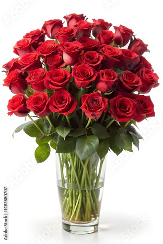 Wallpaper Mural 3-dozen-red-roses-in-vase-isolated Torontodigital.ca