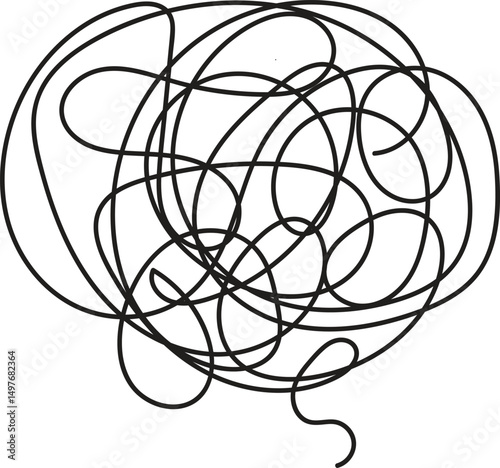 Handwritten doodle in the form of speech bubble. Illustration vector background