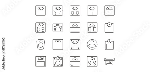 illustration of a weighing scale icon pack