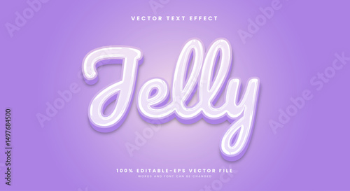 jelly 3d editable text effect template Suitable for soft theme