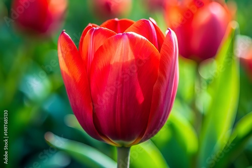 red and yellow tulip