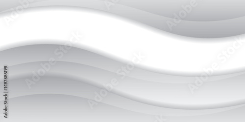 Vector gray line background curve element with white space for text and message design, overlapping layers, vector, modern abstract design vector. eps 10