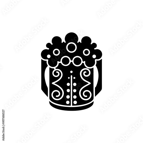 creative details beer glyph icon vector illustration 