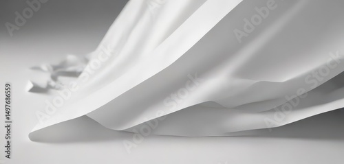Crisp white paper with delicate sheen, ideal for layering ,  refined,  blank