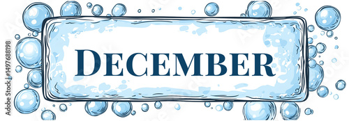 Mermaid Aesthetic Banners  with Month named 