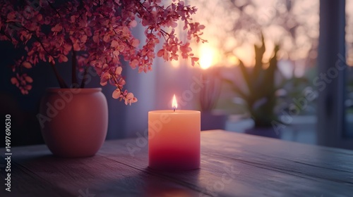 The lonely candle in the room