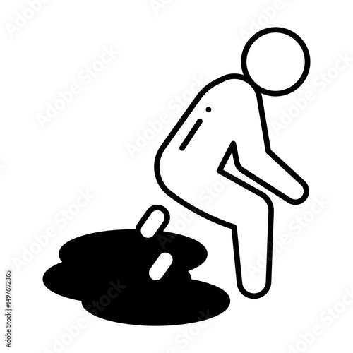 Diarrhea dualtone icon

