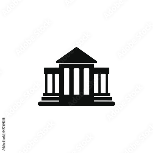 silhouette of digital library on on white background