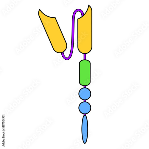 Chimeric antigen receptor T-cell. Symbol of CAR T cell. S