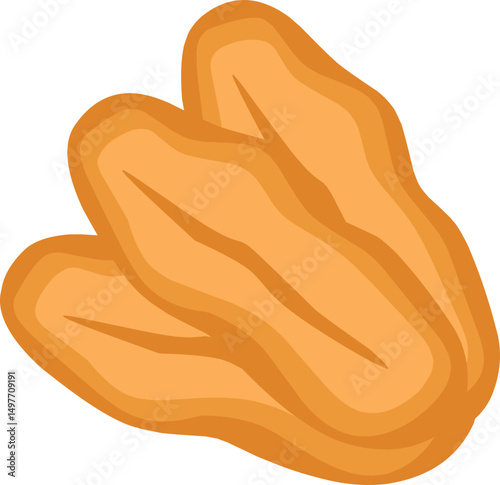 Peanut Kernel Trio: Simple Cartoon Illustration